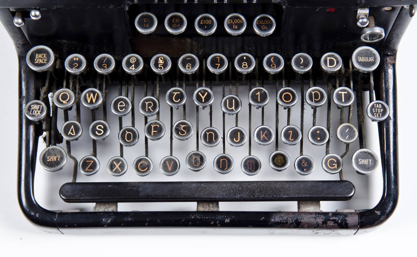 A typewriter with Gaelic characters